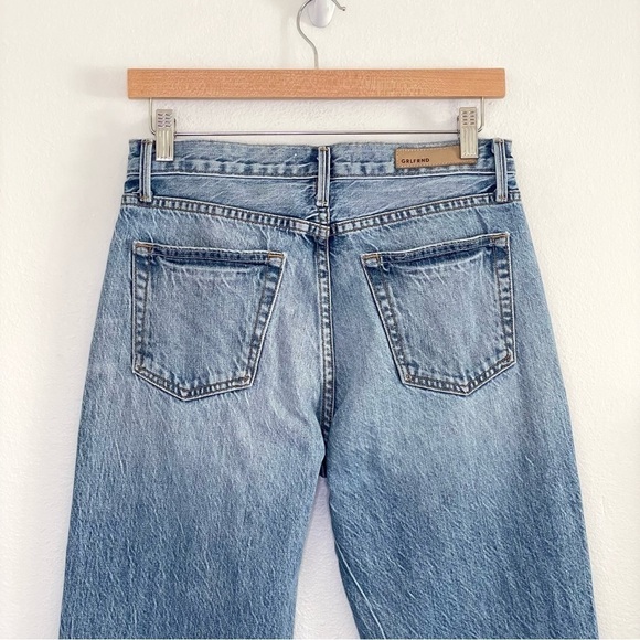 GRLFRND Helena High Waist Straight Leg Rigid Denim Raw Hem Ankle Jean Giulia 27 - Picture 8 of 16